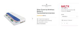 1x Silver Crown Motion 5 Matratze, 90x200cm, Top Zustand!