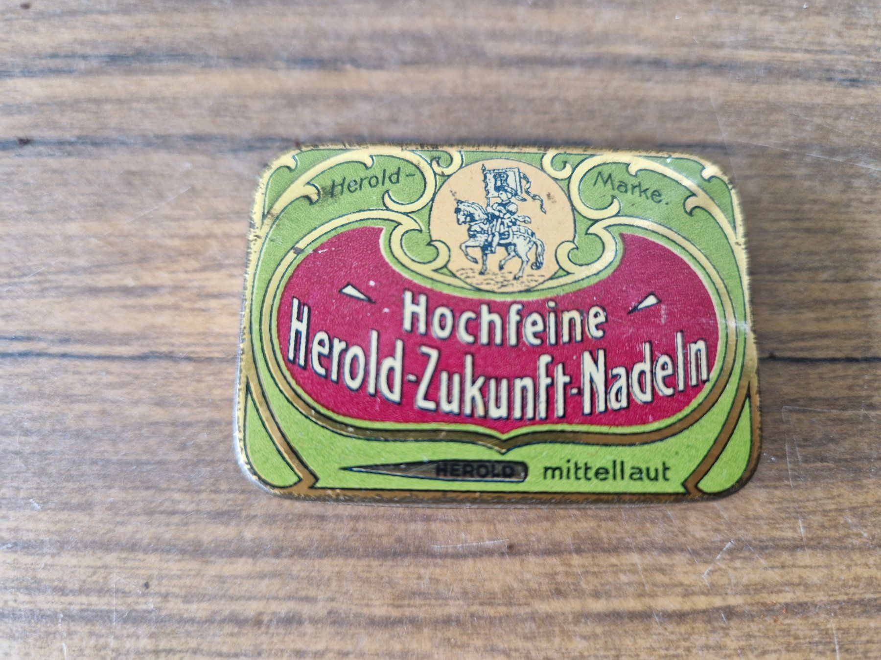 Barattoli: Antike Blechdose Grammophonnadeln Herold – Usato da Mörschwil venduto da antiksalon 2
