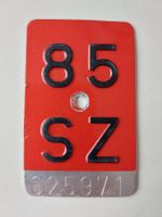 Velonummer SZ 85 Mofanummer plaque Mofa