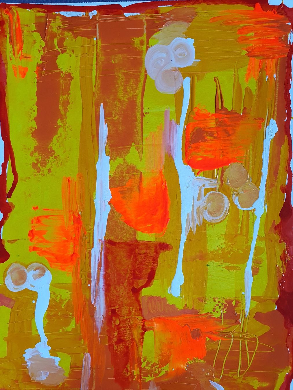 Dipinti: Abstraktes Bild Acryl auf Papier – Nuovo (secondo la descrizione) da Wimmis venduto da hel_m26m 1