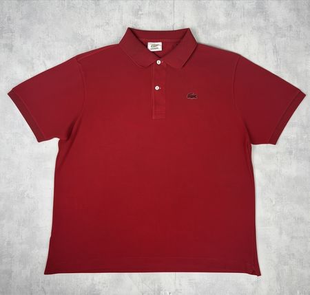 Polo Lacoste rouge bordeaux vintage - XL #33