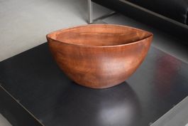 Gr. Vase Keramik Holz Imitation RAR Grosse ovale Schale