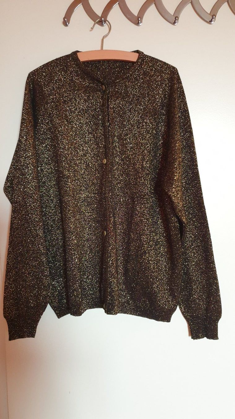 Giacche: Strickjacke Schwarz/Gold M, Syntetisch – Usato da Biel/Bienne venduto da bormida63