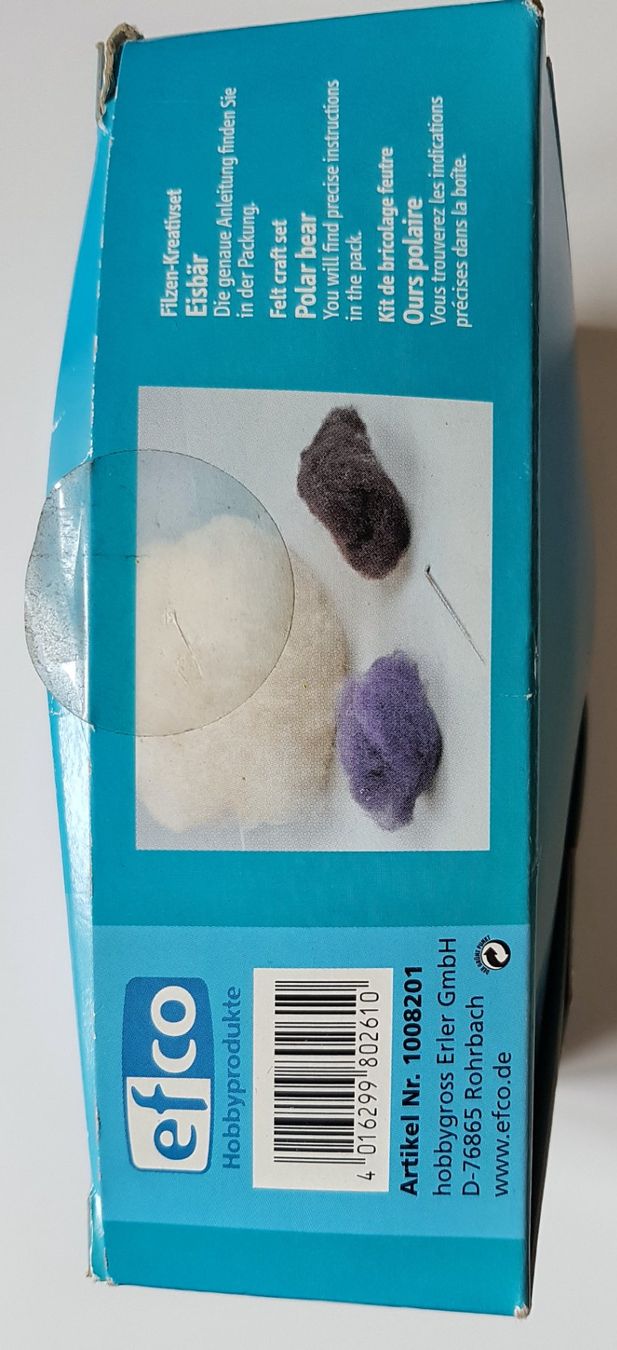 Kit bricolage: Kreativset Filzen, Sujet Eisbär / NEU – Nuovo e nell'imballaggio originale da Dürrenäsch venduto da Bastelnde 1