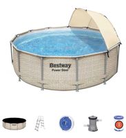 Bestway Pool Power Steel,Sonnendach,Ø 396cm/h:107cm,NP 479.-