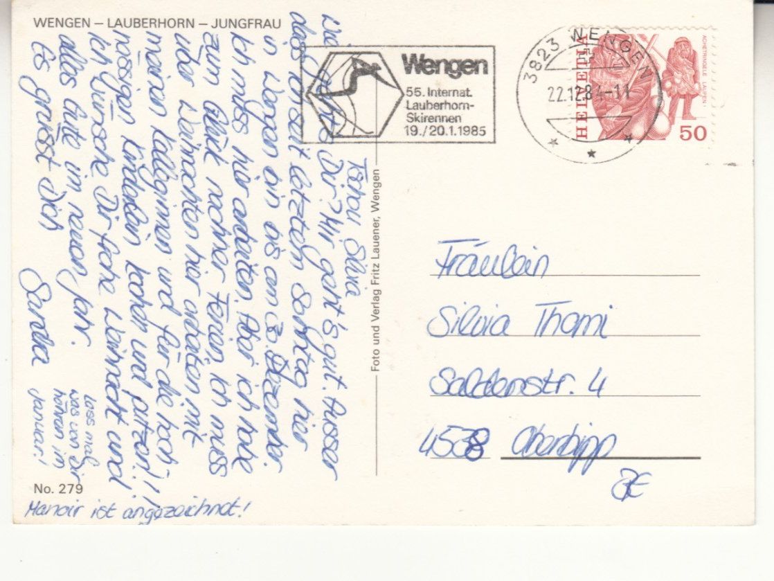 Cartes postales: Wengen 1984 – D'occasion à Bürglen TG par StampGraf 1
