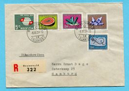 R - Satzbrief von Braunwald nach Hamburg 1959