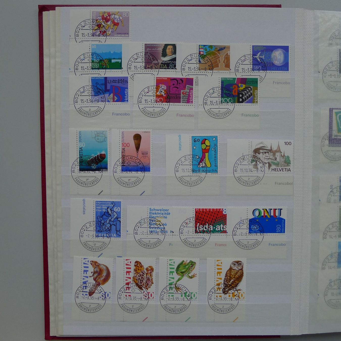 Tutti i francobolli: 1985-2004, grosse Sammlung Ersttags-Halbmond-O: mit TABS! – Usato da Sursee venduto da Luzernerraute 7