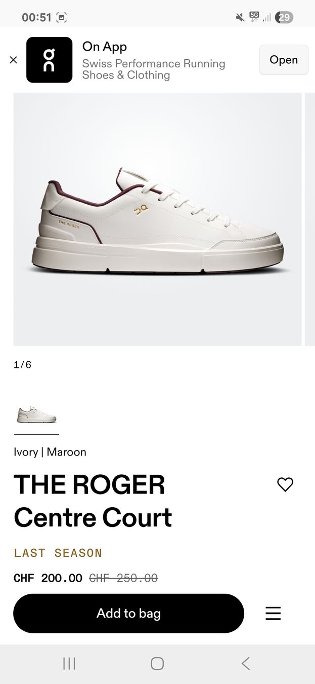 On Scarpe da uomo: On THE ROGER Centre Court Größe 43 – Nuovo e nell'imballaggio originale da Basel venduto da jul_9c5x