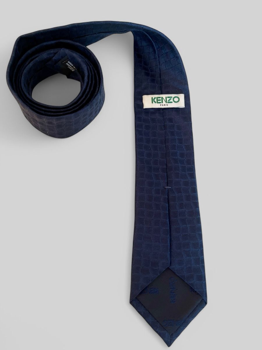 Kenzo Cravatte: KENZO PARIS Krawatte | Schmal & Modern | 100% Seide | Blau – Usato da Zürich venduto da Recode.Fashion 4
