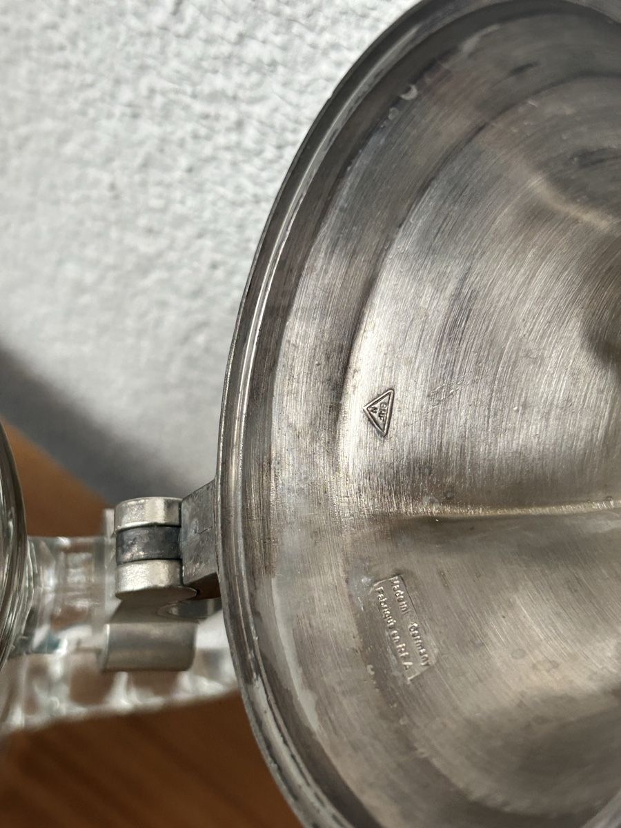 Bicchieri: 3er-Set Bierkrüge Gerz & Westerwald mit Zinndeckel – Usato da Hofstetten SO venduto da Treasurefinds 5
