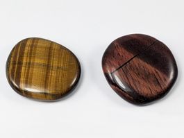 Gelbes- und Rotes Tigerauge je 36mm