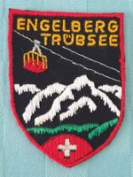 Vintage Badge Wappen ENGELBERG TRÜBSEE ST. GALLER STICKEREI