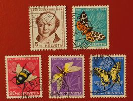 PRO JUVENTUTE SATZ 153 - 157 SAUBERE STEMPEL 1954