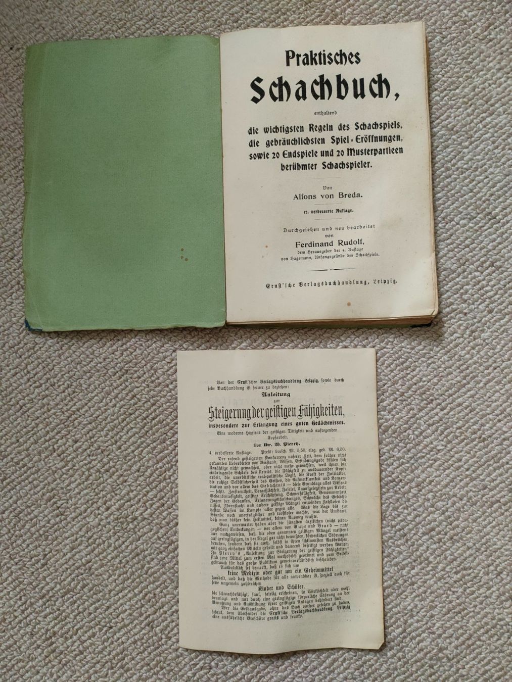 Bücher: Schachbuch , von ca. 1912 – Gebraucht aus Linthal von Mina52 4