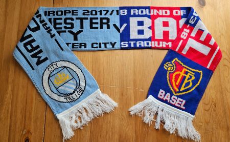 Manchester City vs. FC Basel 17/18 Schal Fussball Fan FCB