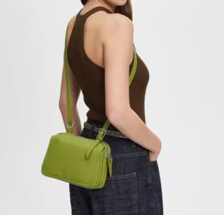 Sac bandoulière Liebeskind cuir vert 