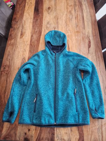 Fleecejacke Damen türkisblau Grösse 44 neuwertig