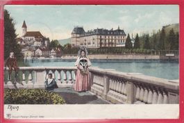 THUN MIT TRACHTENFRAU, 17.1.1908, FELDPOST