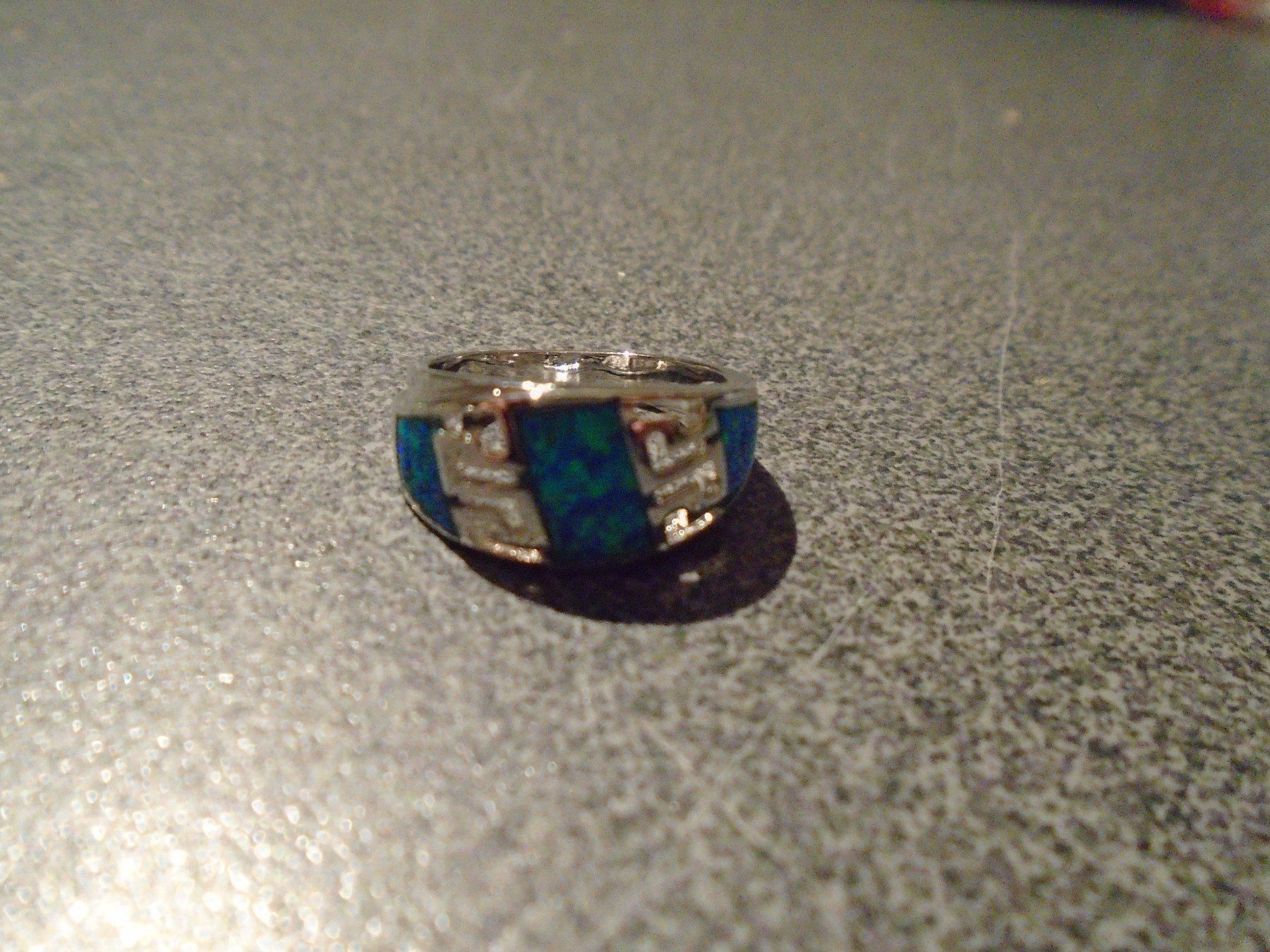 Ringe: Ring, silberfarbig, blau/grün – Neu und originalverpackt aus Zürich von abraxas1291 1