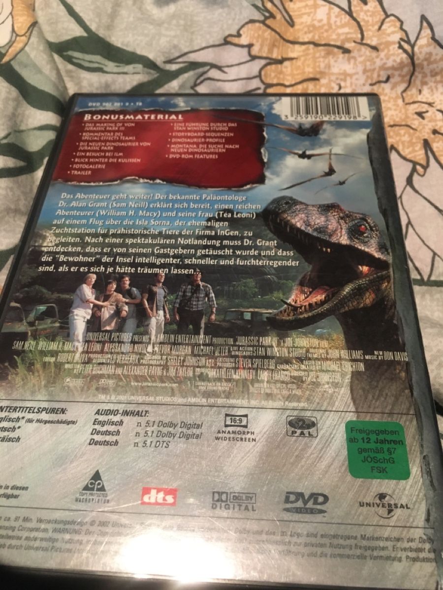Alle DVDs: Jurassic Park 3 dvd – Gebraucht aus Seengen von Predator86 1