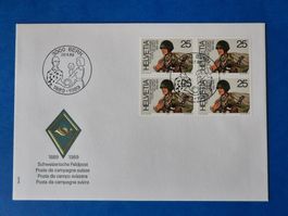 Ersttagsbrief 22.4.89 Schweizerische Feldpost 1889-1989