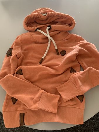 Naketano Kapuzenpullover orange mit Kordelzug gebraucht