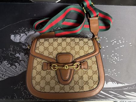 Borsa donna a tracolla monogramma pelle marrone donna