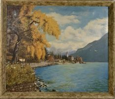 Brienz Brienzersee Gemälde Natur Kirche Landschaft Kt Bern