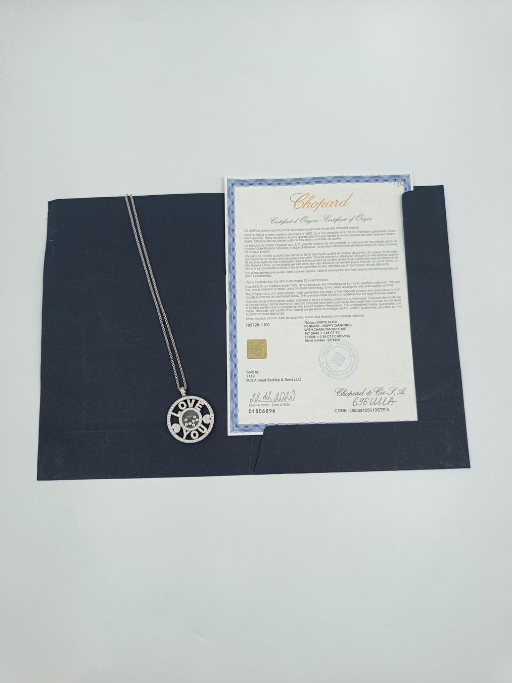 Chopard Catenine: CHOPARD HAPPY DIAMONDS " LOVE YOU " COLLIER , FULL SET – Usato da Luzern venduto da EdiGem 8