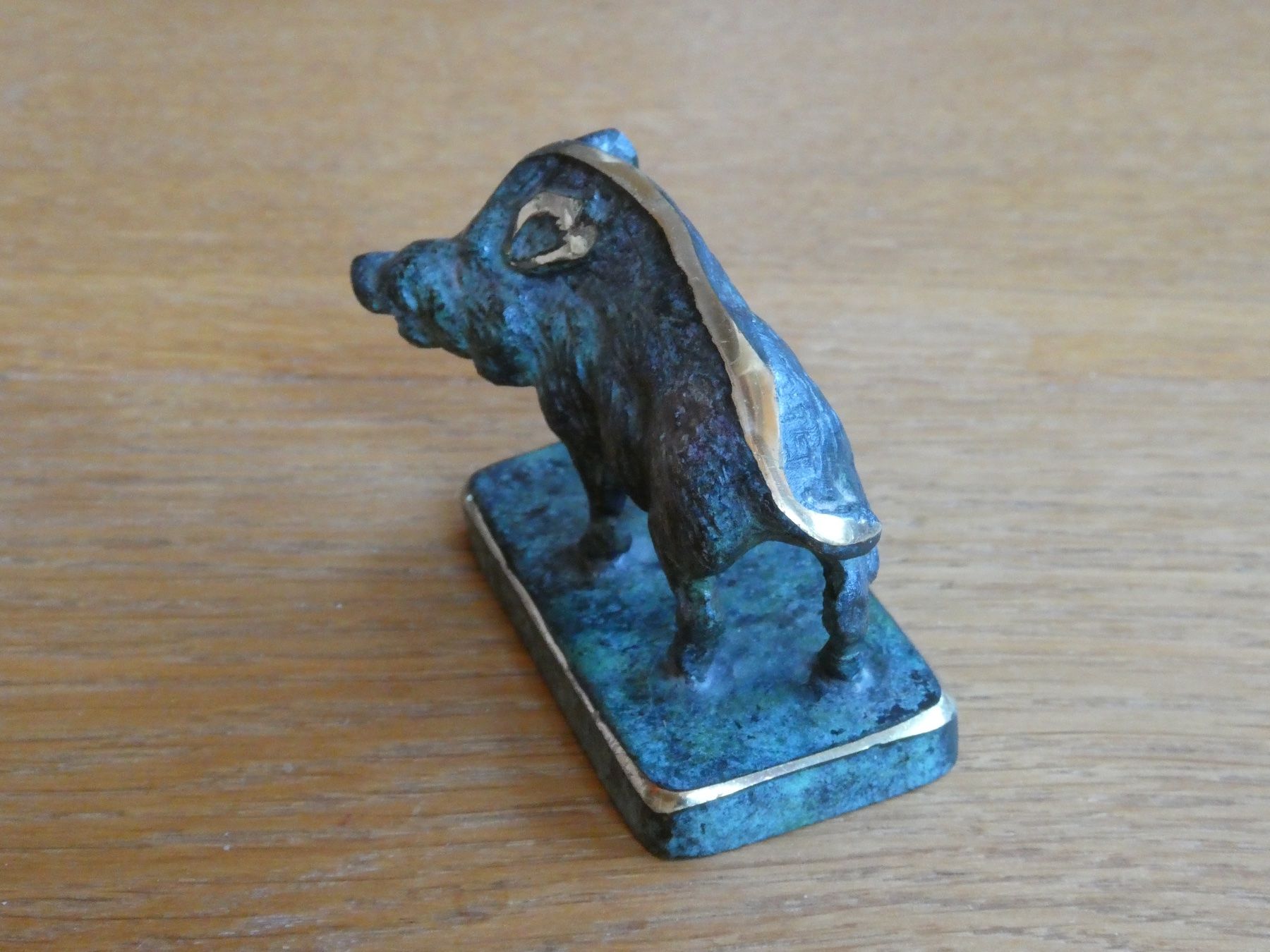 Statuette: Bronzeguss schöne Wildsau als Briefbeschwerer oder so..... – Usato da Lüchingen venduto da Eeizo 1