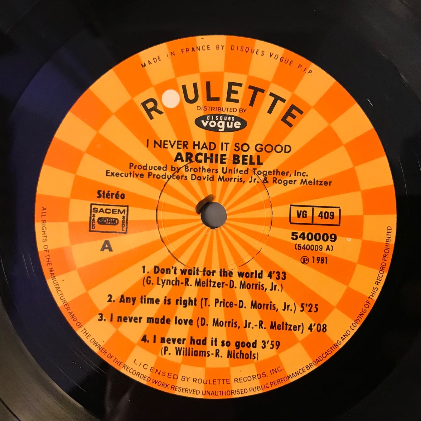 Schallplatten: Archie Bell - i Never Had It So Good – Gebraucht aus Aesch BL von BlueMusicRecords 2