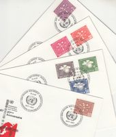 SBK D lX,  7 Werte auf 4 Briefen mit Sonderstempel S. 631