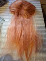 Perücke Haarteil Kunsthaar orange/pfirsichfarben guter Zu...