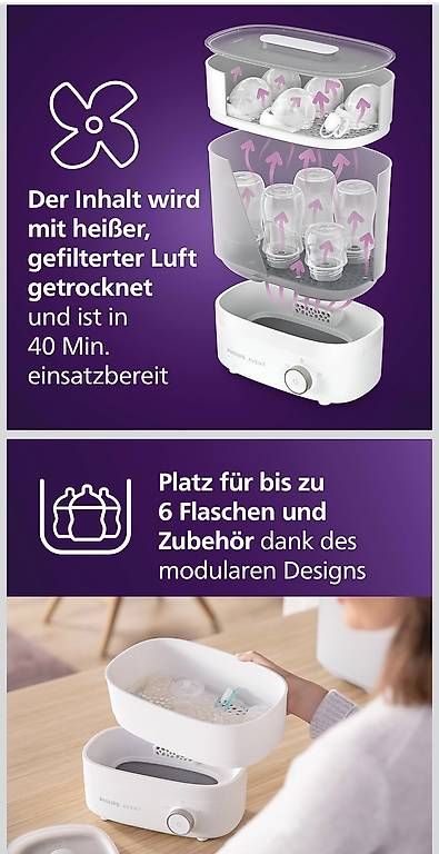 Philips Pasti del neonato: Sterilisator Philips Avent mit Trockenfunktion – Usato da Ebikon venduto da mlachmann 2