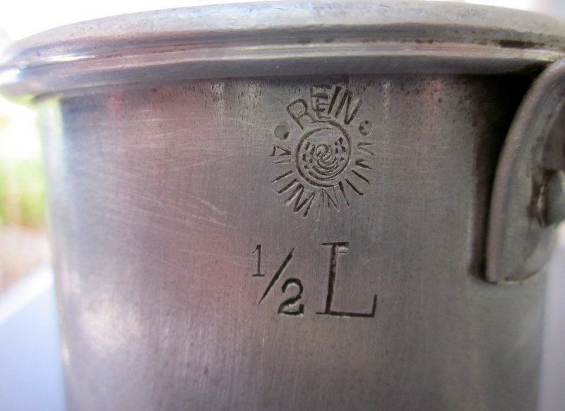 Küchengeräte: Alter Aluminium Becher/Massbecher 1/2 Liter – Gebraucht aus Bischofszell von Pfau0 6
