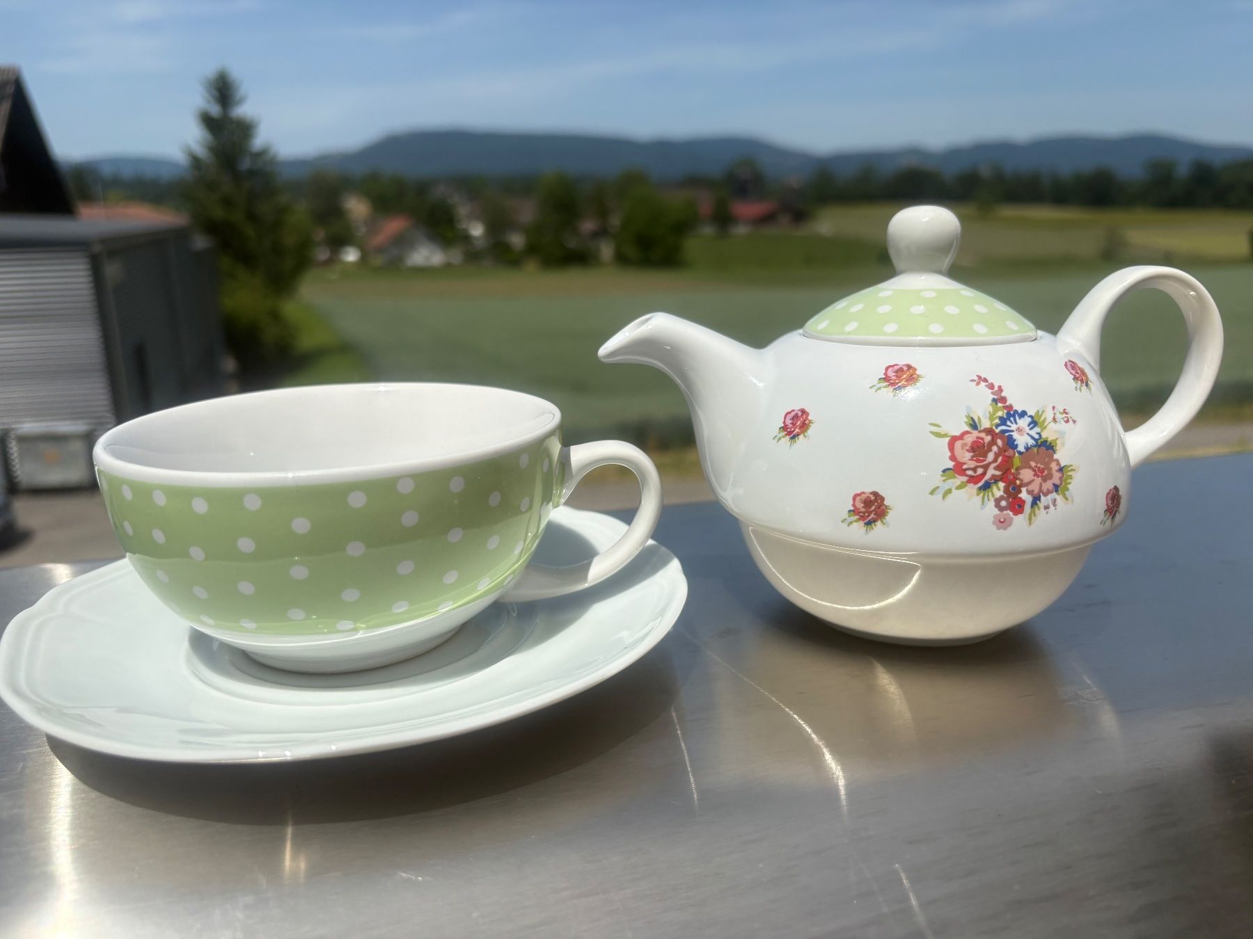 Teekannen: Teekanne mit Tasse – Gebraucht aus Aarwangen von kah_79t5 1