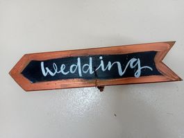 WEDDING Wegweiser, Hochzeit, ca. 50 cm