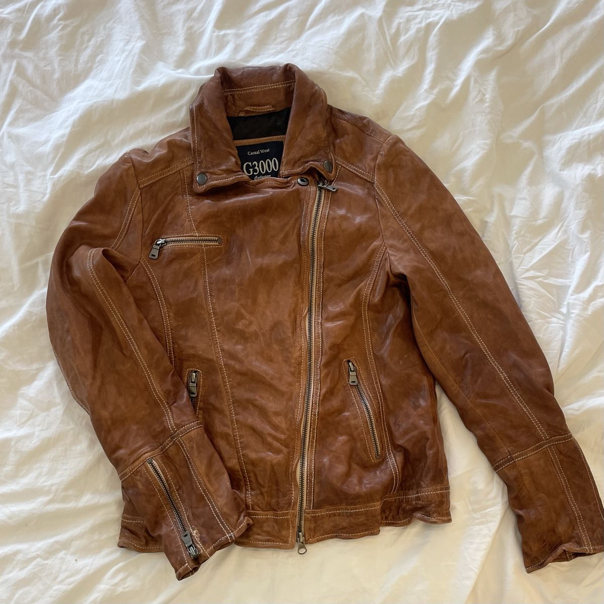 Massimo Dutti Giacche: Braune Leder Jacke – Usato da Wabern venduto da alestae