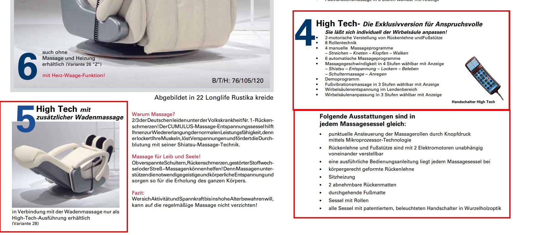 Dispositivi per massaggi: Massagestuhl Leder Himolla Cumulus High Tech Premium – Usato da Porrentruy venduto da 1321321321 9