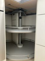 Eckschrank Drehkarussell 2 Tablare grau gebraucht