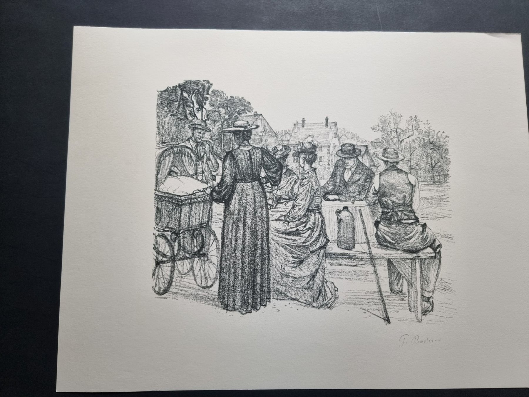 Grafica & Litografie: PAUL BODMER LITHOGRAPHIE SIGNIERT – Usato da Gersau venduto da kunst-online 1