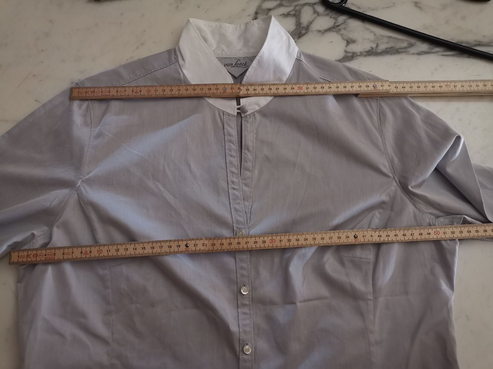 Van Laack Camicette: Van Laack Bluse mit Stehkragen + hübschen Manschetten  – Usato da Uerikon venduto da pink_flamingo 4