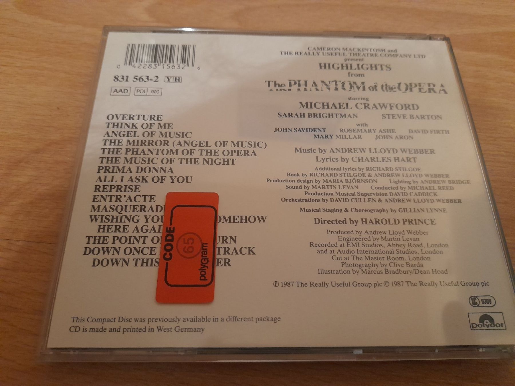 CD: CD Phantom der Oper - London Cast – Usato da Lustmühle venduto da chevi03 2