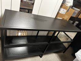 Lowboard Metall schwarz 2 Ablagen leicht gebraucht