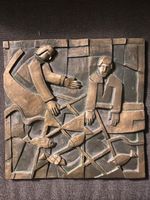 Relief Rudolf Butz, Solothurn Kunst Bronzerelief*, 33x33