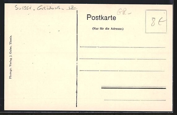 Cartoline postali: Thusis, Poststrasse mit Post-Hotel und H – Usato da Berlin venduto da bartko-reher 1