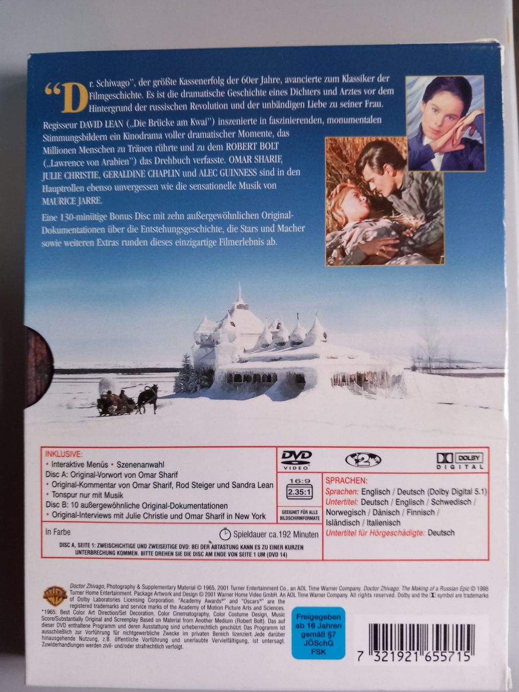 Alle DVDs: Original DVD: Doktor Schiwago - Ein Klassiker! Top! – Gebraucht aus Steinen von rosacathry 1