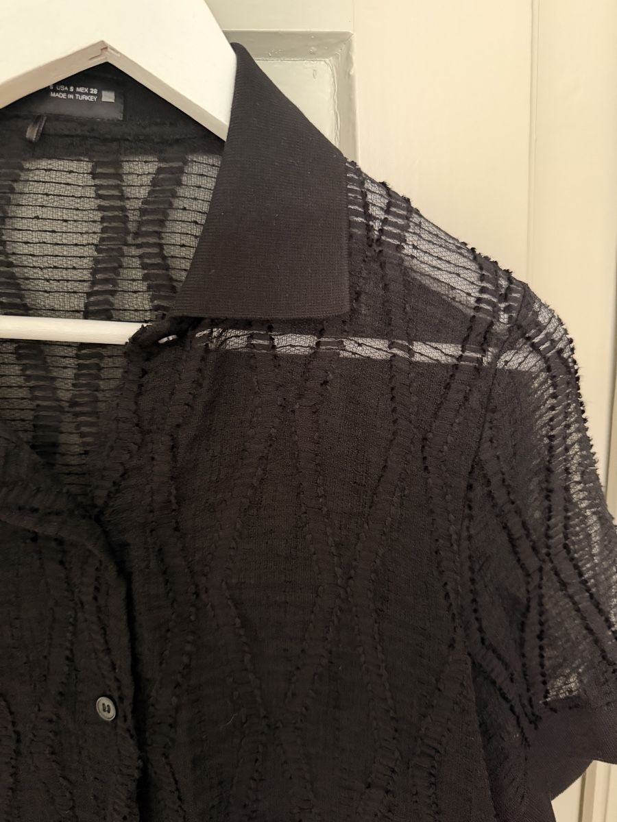 Zara Camicette: Schwarzes Spitzen Poloshirt – Nuovo (secondo la descrizione) da Zürich venduto da fat_b7yf 1