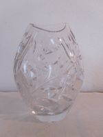 Wunderschöne Kristall Glas Vase mit filigranem Schliffmuster